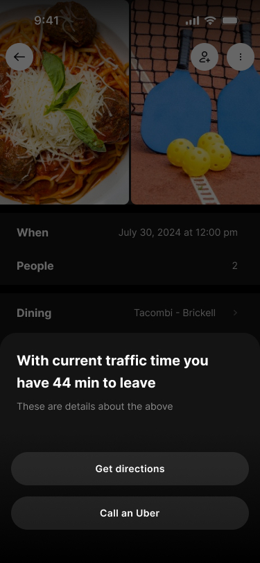 WING night-of notification with traffic timing